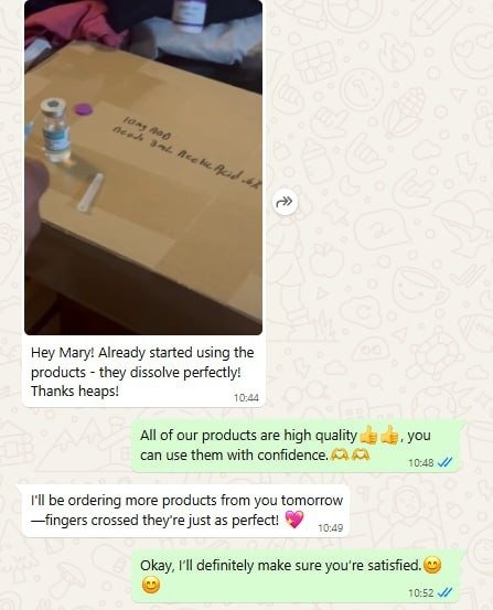 Another single-box order, excellent customer feedback.